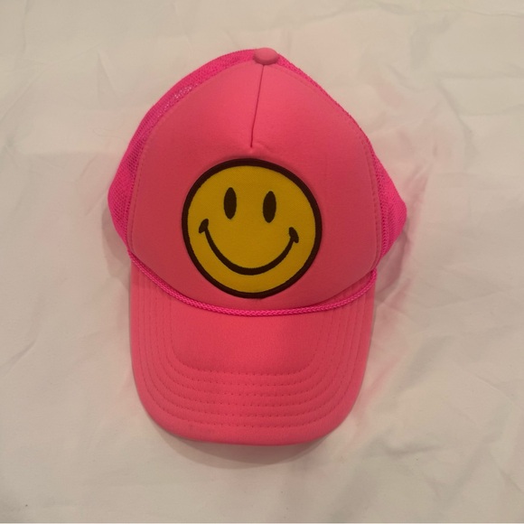 Pink Aviator Nation Smiley Trucker Hat - Picture 2 of 7